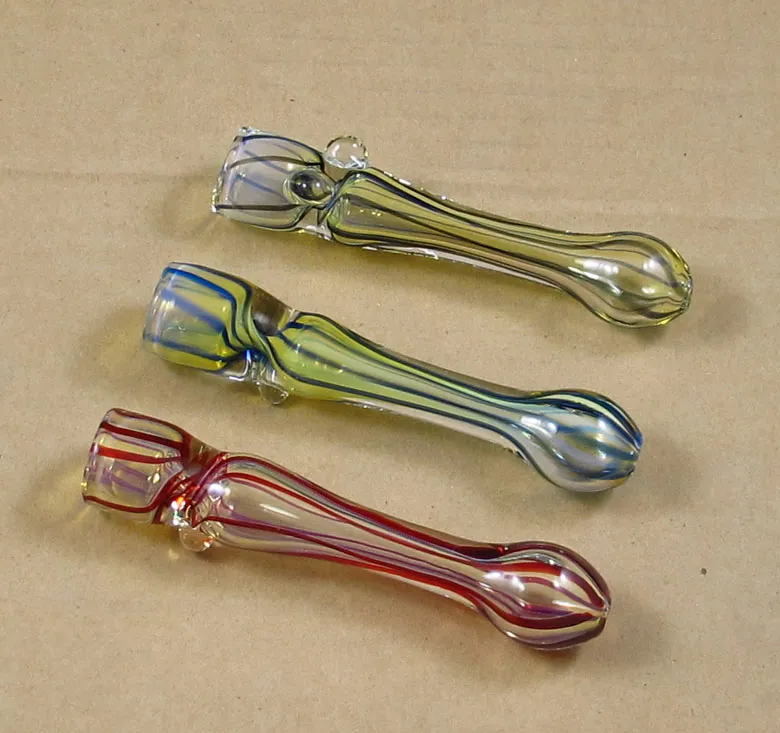 Glass one hitter pipa de humo cuchara de tabaco Heavy dichronic dichroic mix color y estilo envío gratis al por mayor 4-5 pulgadas