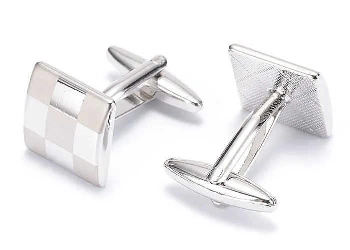 Cufflinks de padrão elegante 4 cores cufflink 16mm manguito francês links para o presente do dia do pai do casamento