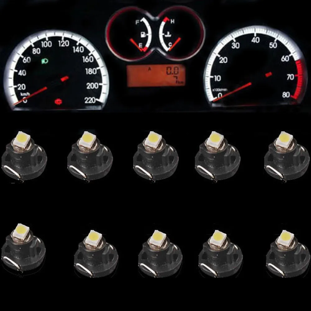 10/Instrument LED Light Bulb T4 T4.2 2835 1SMD White Blue Red Green Neo Wedge Meter Panel Gauge Climate Control LED Bulb Universal