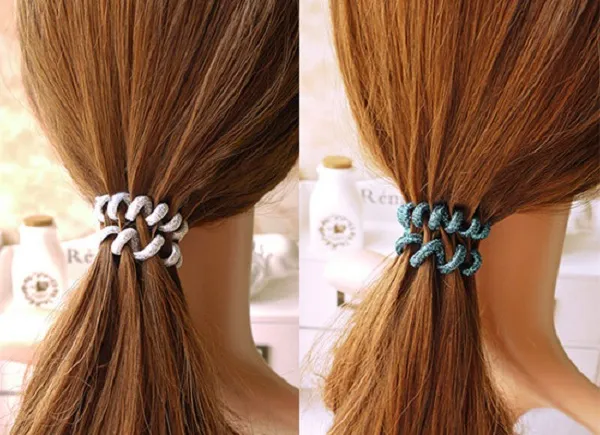 Hairband Hair Opaski Liny Elastyczne Telefon Drut Wiosna Design Design Dla Kobiet Dziewczyna Akcesoria Do Włosów Uchwyt Uchwyt Naklejki Gumowe Tkaniny Gumowe Błyszczące