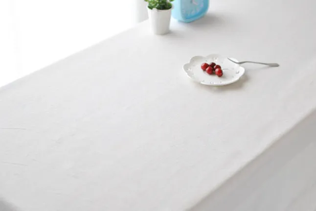 White linen table cloths,European style Pure white color cloth,Upscale cafe restaurant table cover towels