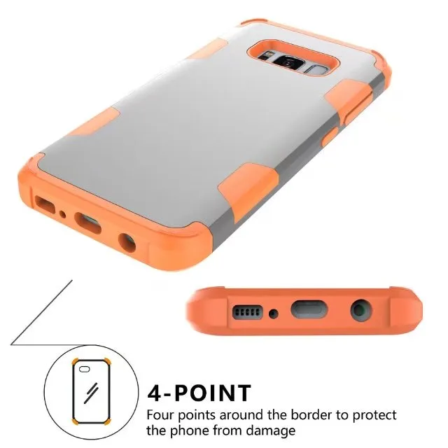 Caso cobre para samsung galaxy s8 à prova de choque proteger case híbrido impacto de borracha dura da pele armadura phone cases para samsung galaxy s8 casos