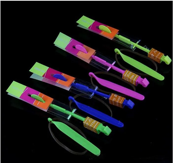 Ledde fantastiska flygande pilar leksaker helikopter fluga pil paraply barn barn nyhetsleksaker för sport roligt