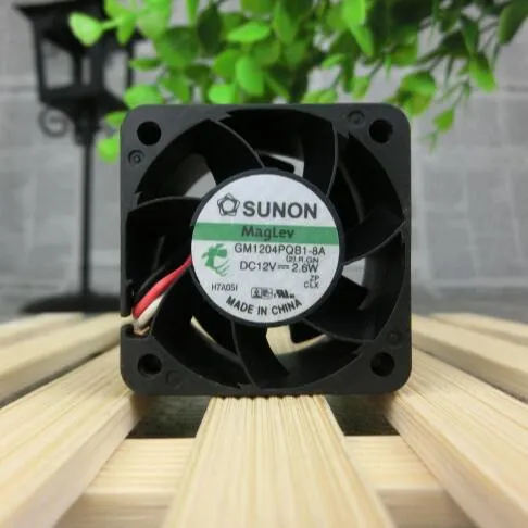 Original Sunon GM1204PQB1-8A 40 * 40 * 28 12V 2.6W 3 Wire 1U2U Serverfläkt