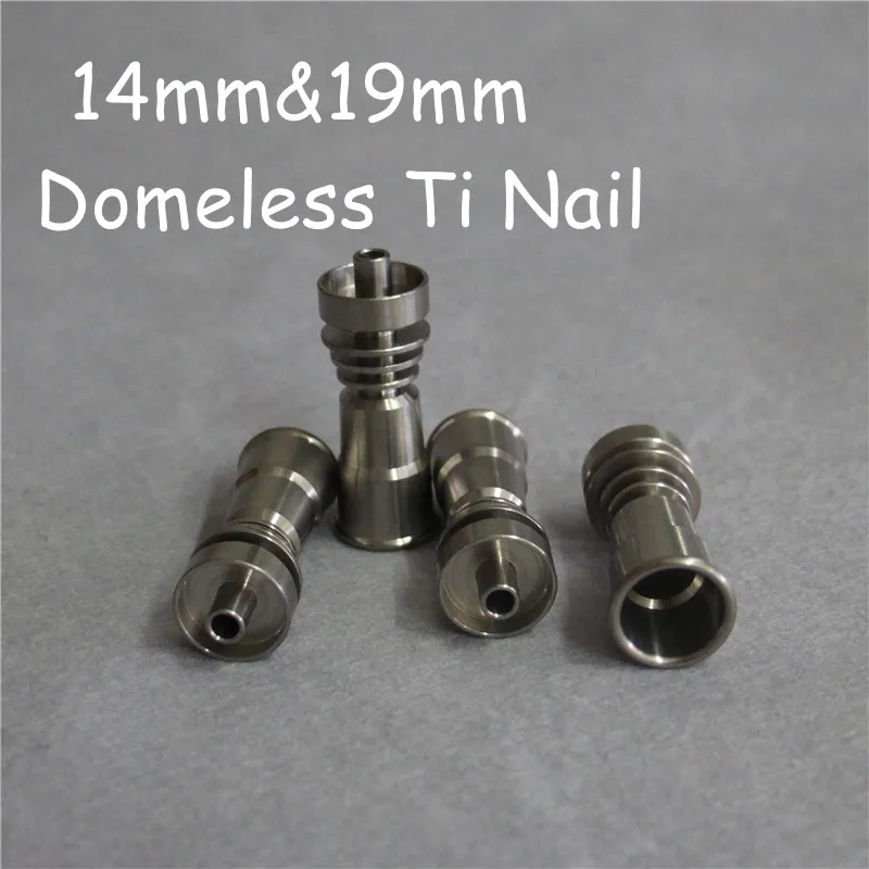 Gr2 Titanium Nails 14mm19mm Domeless Kvinnlig Titan Nail Universal Domeless Titan Nails Mest bekväm Ti Spik