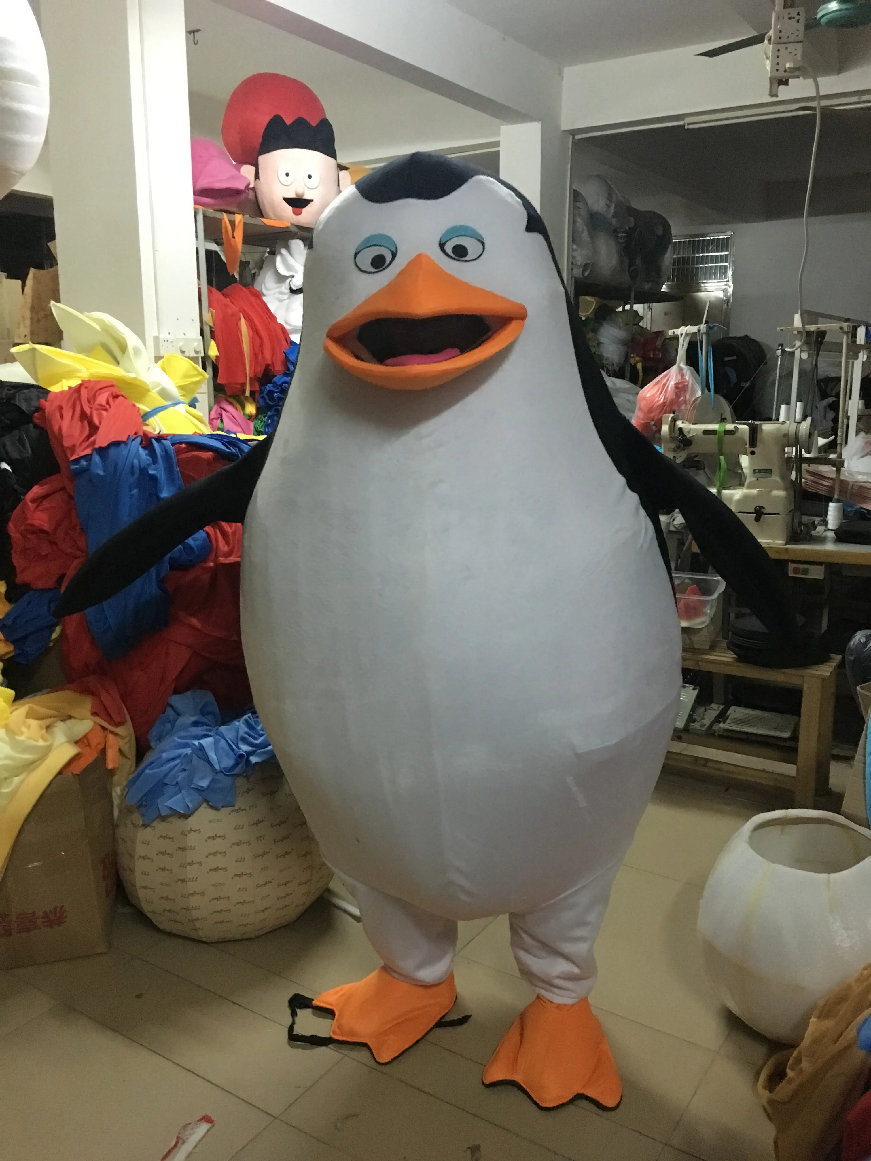 Hot Sale Mascot Kostym Madagaskar Penguins Gratis frakt