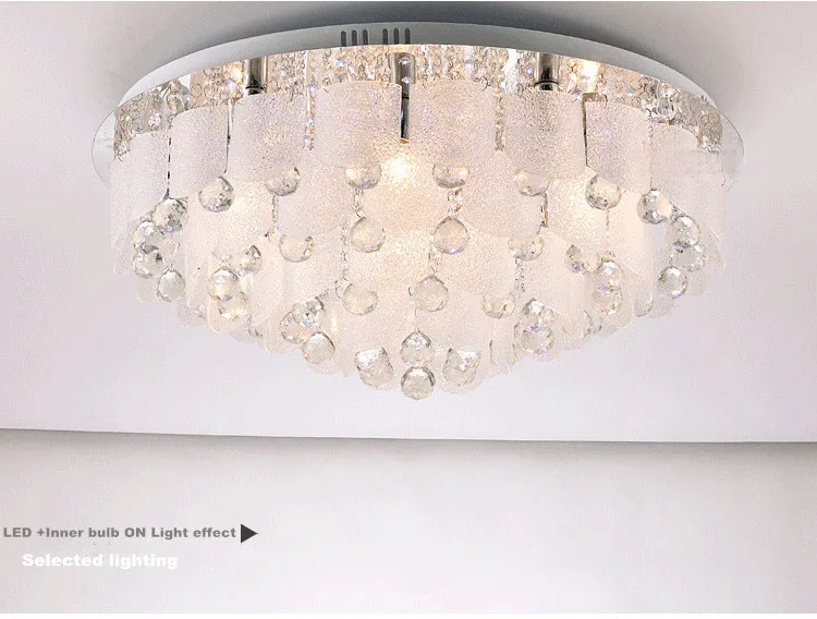 Modern Crystal Chandelier Lights LED Crystal lamp K9 Cristal Glass Pendant Chandelier Modern Home Decoration Remote Control 110V 220V