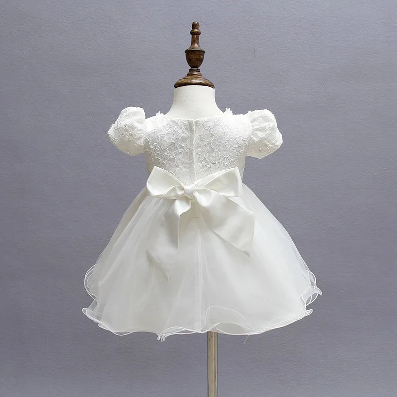 Nouveau bébé fille baptême baptême robe de pâques robes dentelle Satin broderie Shwal formelle enfant en bas âge bébé fille robes de soirée Set3150202