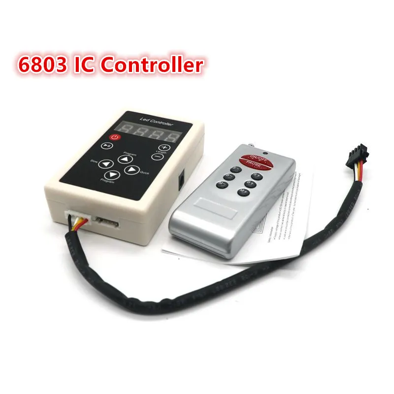 IC 6803 RF RGB LED Controller Remote WiFi för 5050 RGB SMD Magic Dream Color Chasing LED Strip Light 133 Program