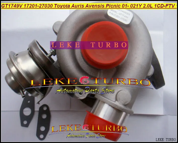 GT1749V 17201-27030 721164-0003 turbo for  Auris Avensis Picnic Previa Estima 2001- 021Y 2.0TD 2.0L 1CD-FTV 115HP turbocharger (4)