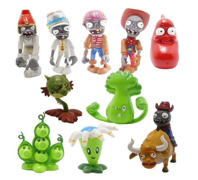 Plants Vs Zombies 2 Spiele Actionfiguren PVC-Spielzeug Wonderful Time Tour of Egypt Bloomerang Bonk Choy und Peapod 10-teiliges Set