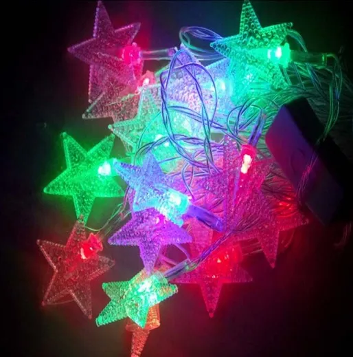 10m 50 LED Pentagramm String Fairy Light Weihnachten Weihnachts-Party Hochzeit 5 Fünf-Sterne-Holiday-Party-Licht AC110V-220V
