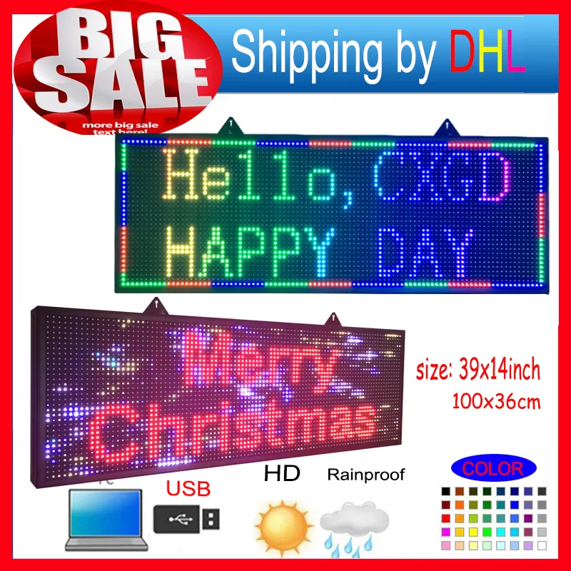 DHgate.com:Programmable Full Color LED Signs: Outdoor P10 SMD Scrolling ...