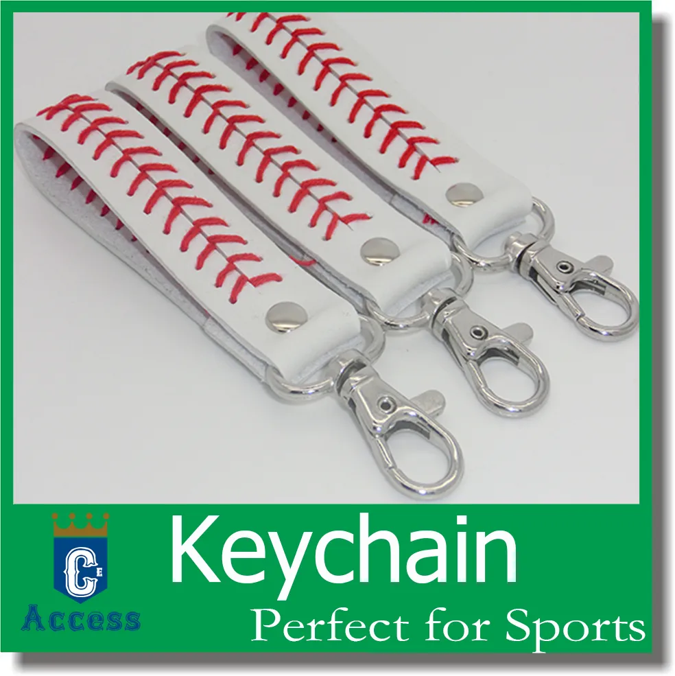 2018 baseball leather keychain fastpitch softball accessories baseball seam key ring