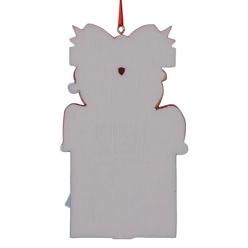 Urso família de 5 ornamentos personalizados pendurados em resina brilhante como lembrança de artesanato para decoração de casa
