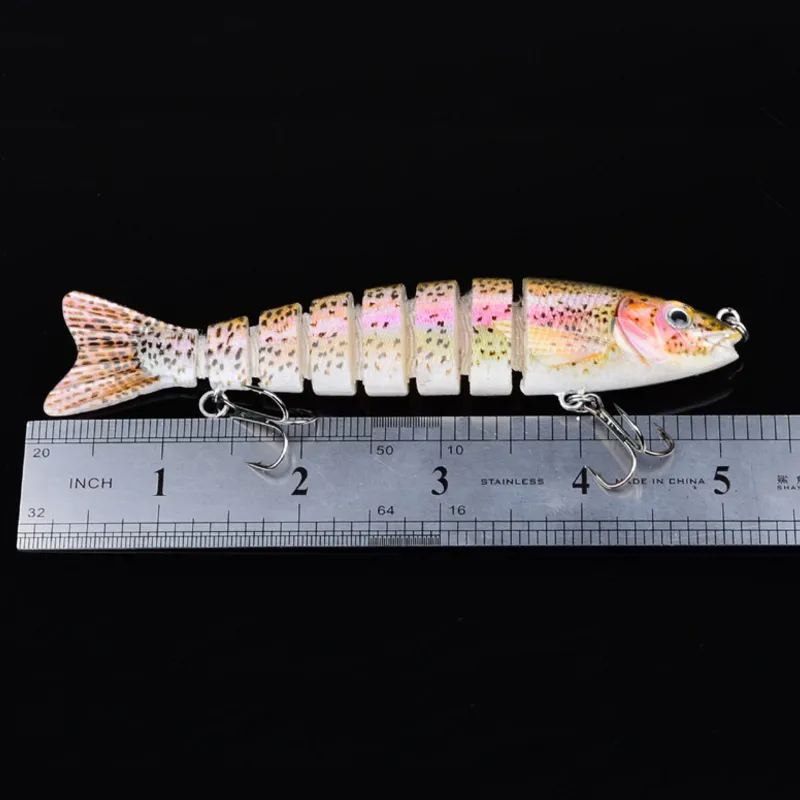 12.3cm/17g Multi Jointed Bass Plastic Fishing Lures Swimbait Sink Hooks Tackle high quality fish lure