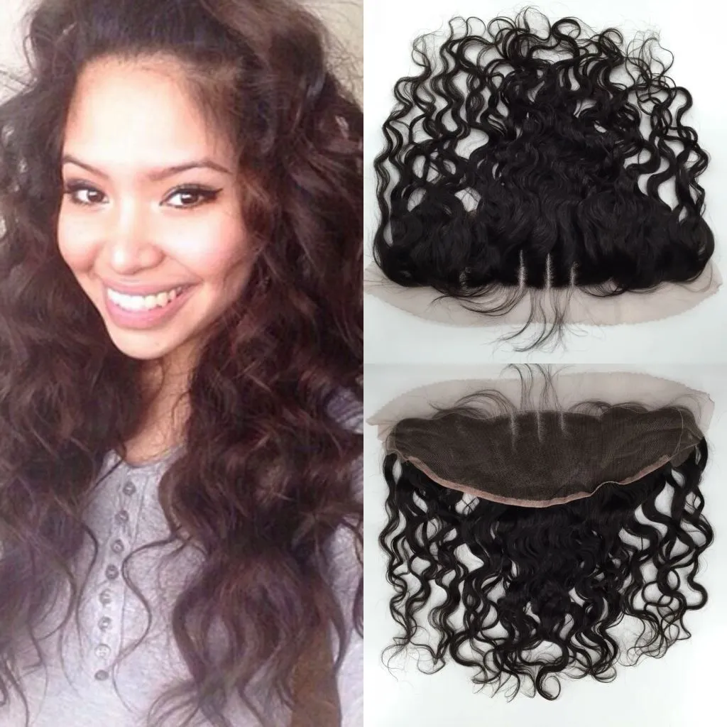 8A beyonce curl water curly wave virgin human hair lace frontal 100% Non processed top closure