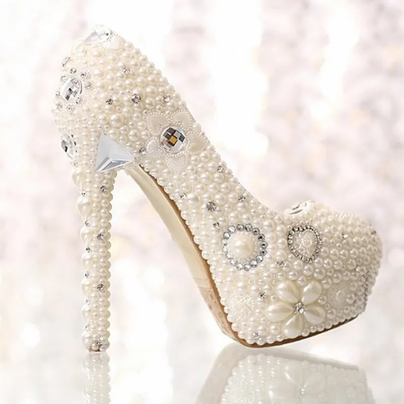 Eleganckie projekty ręcznie robione damskie buty na druhny 4 -calowe obcasy buty do sukni ślubnej Celebration Party Pumps5258821