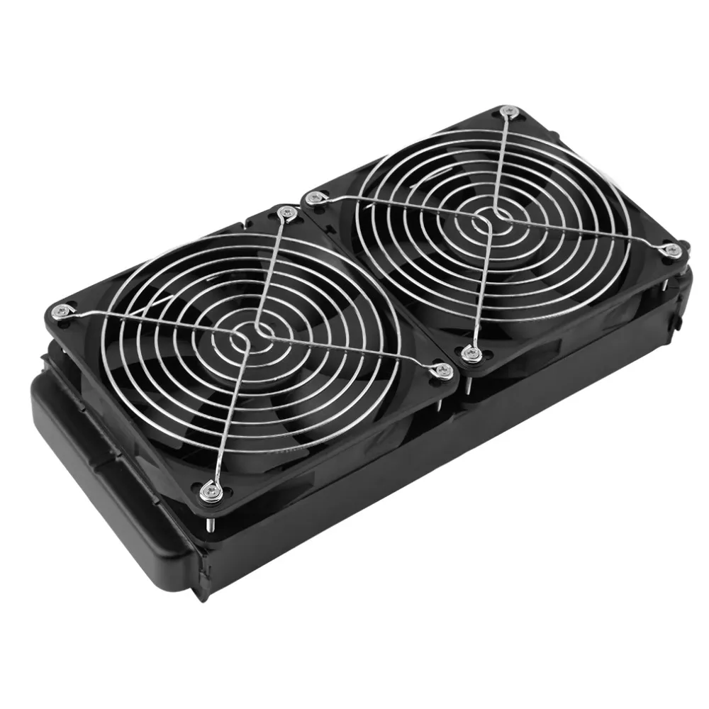 Livraison gratuite en aluminium 240mm refroidissement par eau refroidi ventilateur de radiateur d'échangeur de chaleur de rangée pour CPU PC en gros