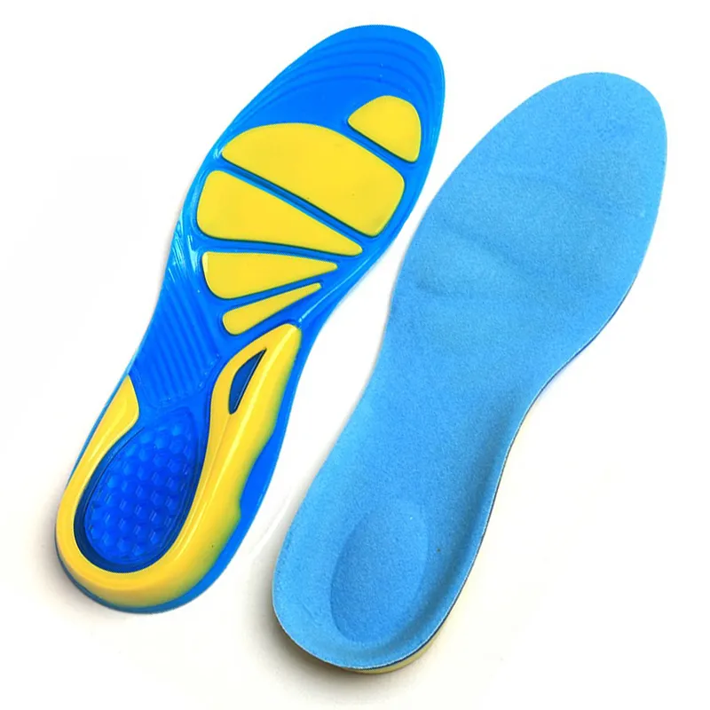 Silicon Gel Running Sport Insoles Shock Absorption Pads arch orthopedic insole Foot Care for Plantar Fasciitis Heel Spur