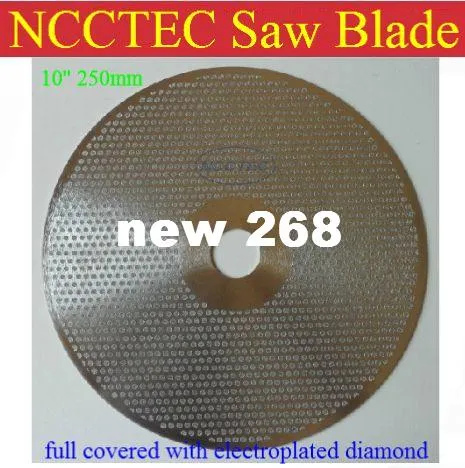 10 "1 lado galvanizado diamante lâmina de serra frete grátis | 250mm corte disco para pedra | completo coberto com diamante galvanizado