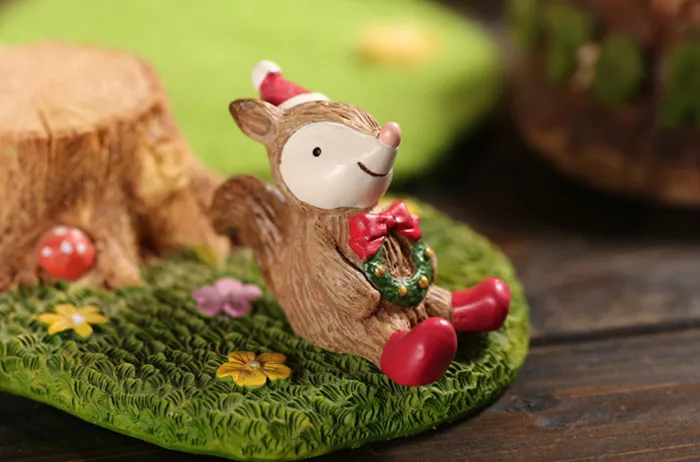 Christmas żywicy rzemiosło natura miniaturowy mikro krajobraz miniatury do dekoracji ozdoby Kawaii Cabochons 10 sztuk / zestaw