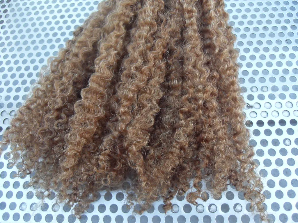 nouvelle arrivée mongole crépus bouclés cheveux clip de trame dans les extensions de cheveux frisés bouclés blonde 27 # couleur extensions humaines peuvent être teints