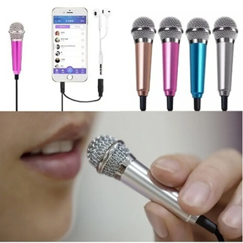 Mini Jack 3.5mm Studio Lavalier Professionele Microfoon Handheld MIC voor mobiele telefooncomputer voor iPhone Samsung Karaoke