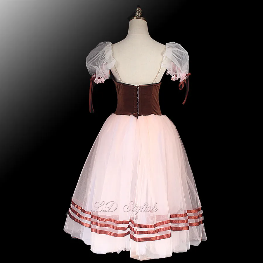 Różowy Romantyczny Balet Tutu Girls Giselle Sukienka Baletowa Dla Dzieci Romantyczny Tutu Dress Dorosłych Chłop Tutu Girl Dress LD0003D