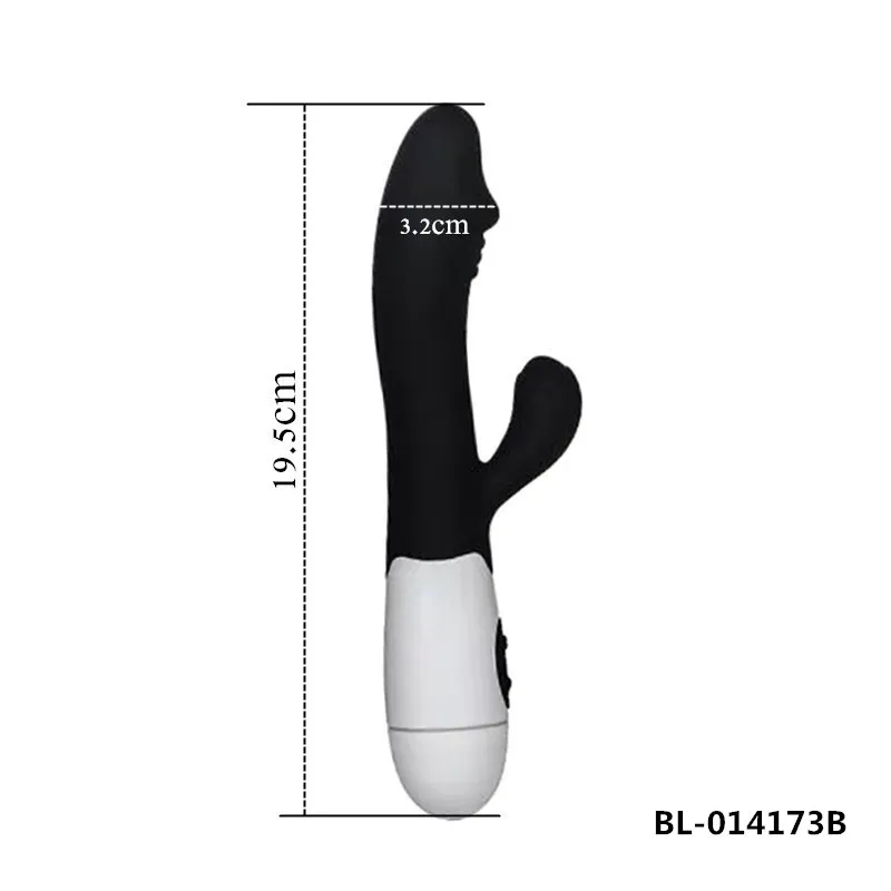 Zwarte vibrators! 30 SPEEDS DUBELE VIBRATIE G Spot Clit Stimulator Massager, Seksspeeltjes AV-Stick voor Vrouw Dame Volwassen Sex Producten