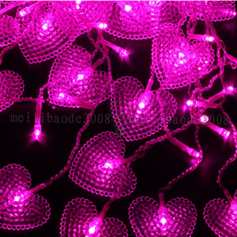 Luci tende a LED a forma di cuore Luci tende a LED 220V e 110V LED 1.5M * 1.2M Matrimonio, Decorazione natalizia Luce MYY