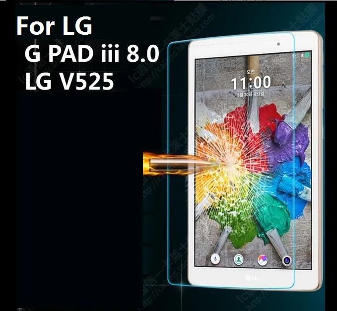 ل LG G PAD V400 V480 V500 V700 V495 V930 VK815 V525 V755 8.0 FHD F2 صدى عرض 9h Premium الزجاج المقسى حامي الشاشة 400pc / lot