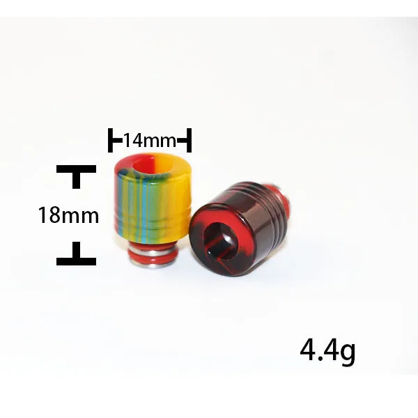 9 stili Resina epossidica Acciaio inossidabile Pietra di giada Foro largo 510 Puntali a goccia Punta a goccia turchese Bocchino adatto TFV8 Kennedy 24 RDA