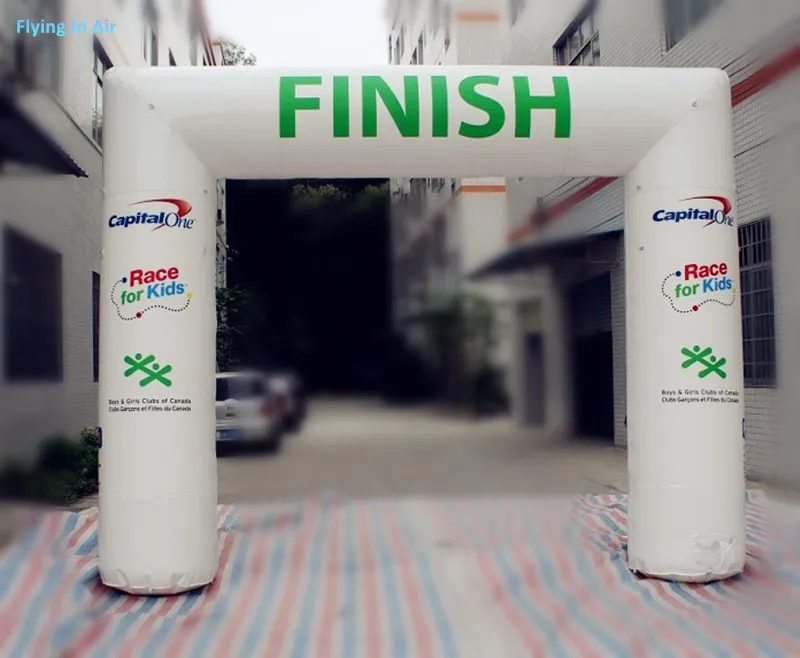 Annonsera många typer av uppblåsbara bågluftsblåsning Start / Finish Line med logotyp för utomhus