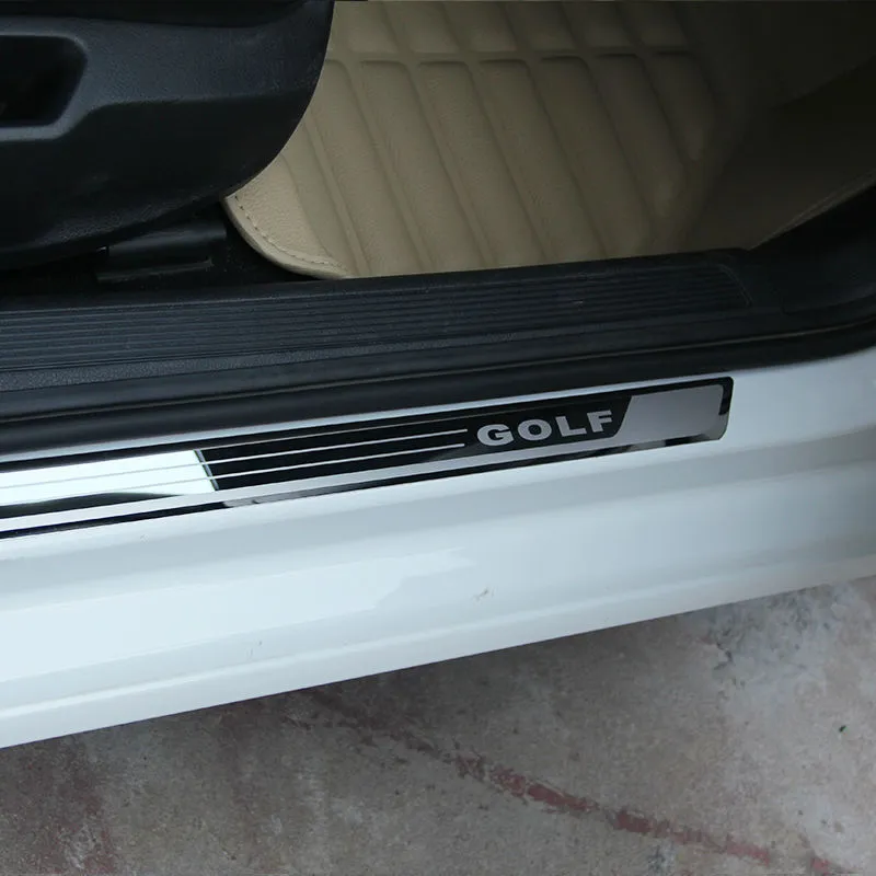 Peitoril de porta de aço inoxidável ultrafino, placa de chinelo para vw golf 7 mk7 golf 6 mk6, pedal de boas-vindas, acessórios para carro 201120156785860