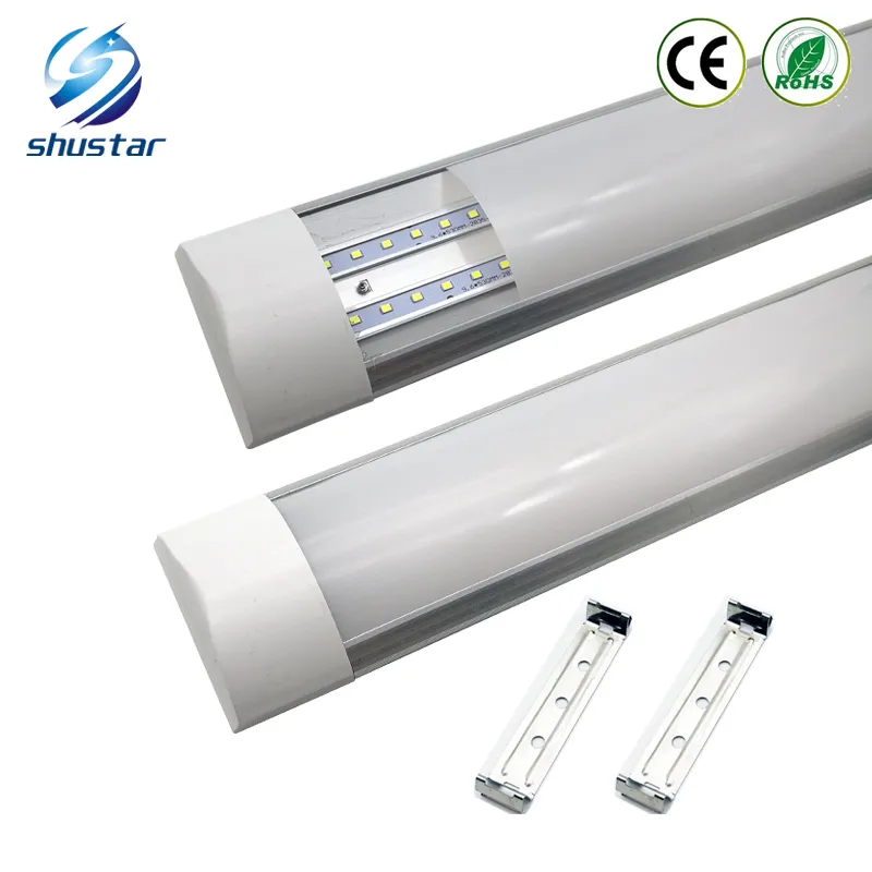 Aufputzmontierte LED-Leisten, zweireihige Röhrenleuchten, 2 Fuß 4 Fuß, T8-Leuchte, Purificati LED-Tri-Proof-Lichtröhre 18 W, 36 W, Wechselstrom, 110–240 V