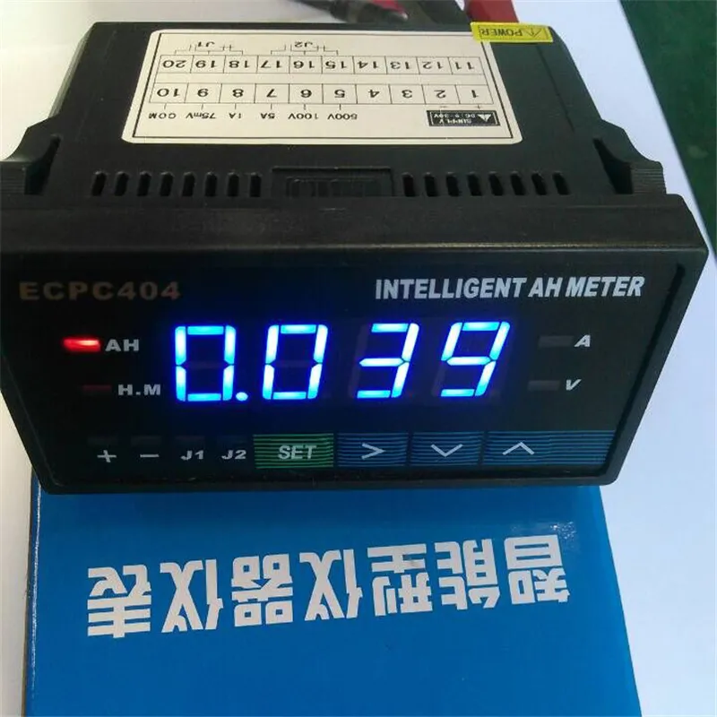 Intelligent Amp Hour Meters Top Quality Blue Digital LCD Display Battery Testers Meter for Lithium Batteries GNED046