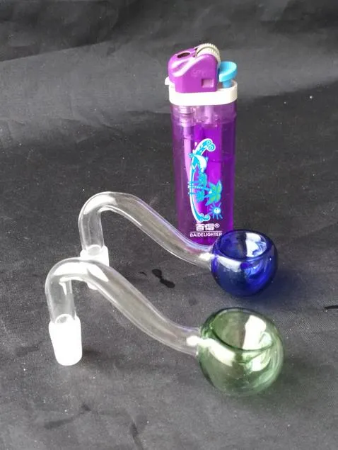 En gros livraison gratuite nouvelle qualité verre coloré S Au Tau pot, verre Pipe tabac fumer narguilé / bong accessoires en verre, couleur r