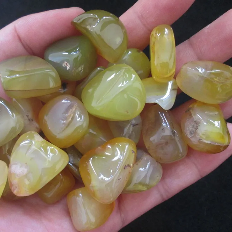 200 g Agate jaune naturelle Pierres roulées Pierres de poche Pierre de gravier en gros Reiki Guérison pour la décoration de la maison