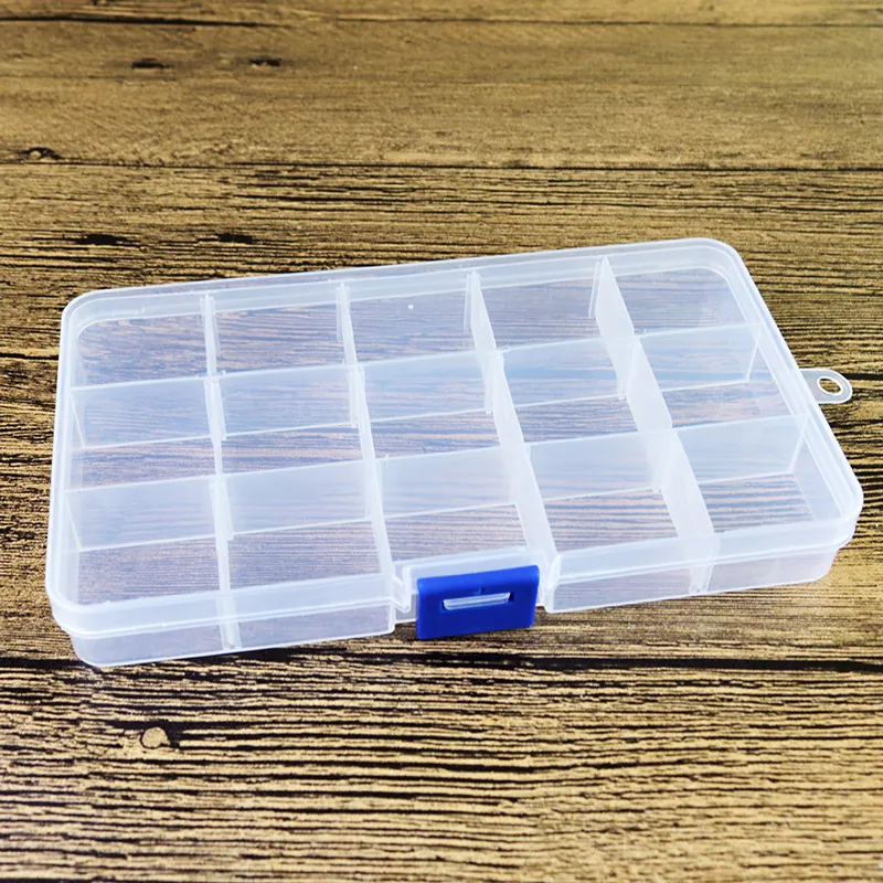 15 Grid Transparent Jewelry Bead Organizer Box With Adjustable Slots High  Quality Plastic 5x10 Storage Unit Solution From Chaplin, $0.69