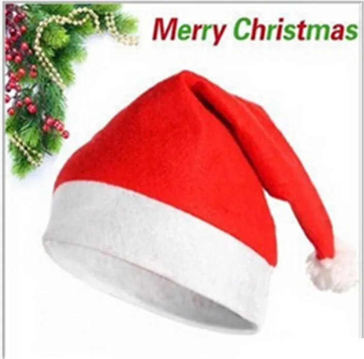 New Christmas Cosplay Hats Thick Ultra Soft Plush Santa Claus hat 28*37cm Cute adults Christmas cap Christmas Supplies