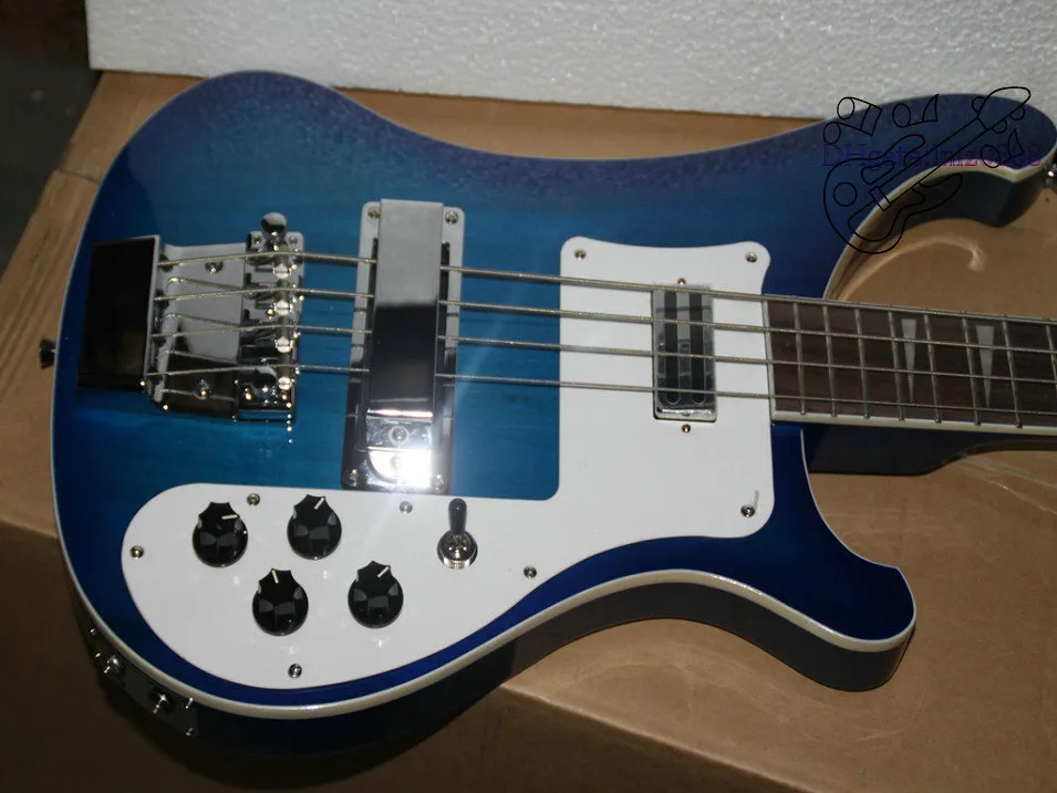 Custom 4003 Electric Bass blue 4 Strings Electric Bass Guitar New style 