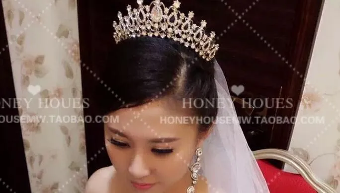 Vintage Düğün Gelin Nedime Gümüş Kristal Rhinestone İnci Pageant Prenses Çiçek Kafa Taç Tiara Headpieces Takı Band