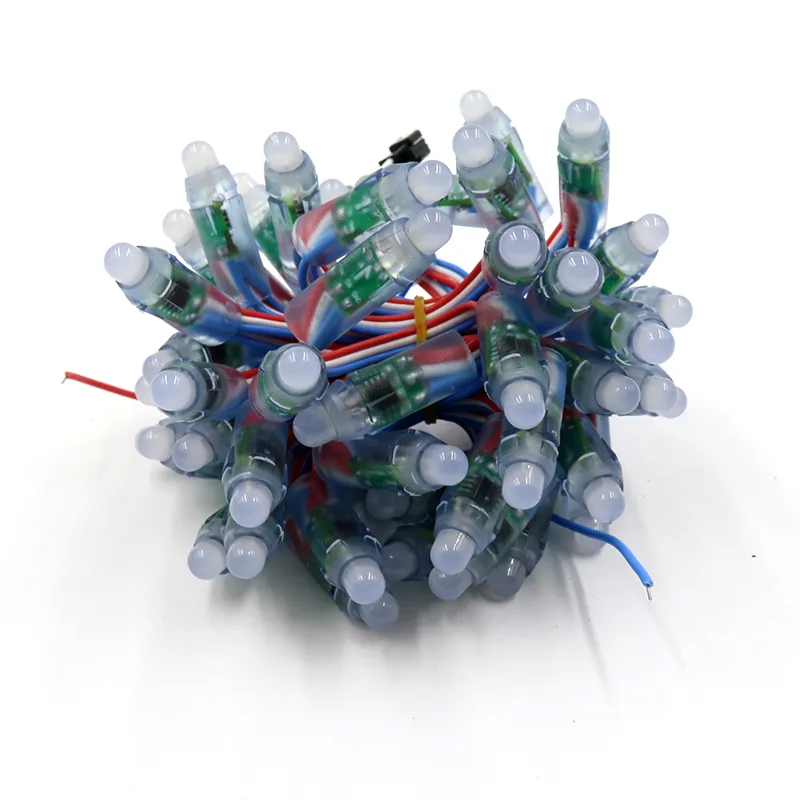 Individually Addressable 12mm 5V Full Color RGB LED Pixel String Lights ...