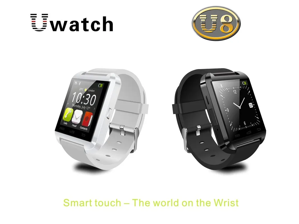 Smartwatch bluetooth u8 u relógio inteligente relógio de pulso relógios para iphone 4 / 4s / 5 / 5s samsung s4 / s5 / nota 2 / nota 3 htc android telefone smartphones 005