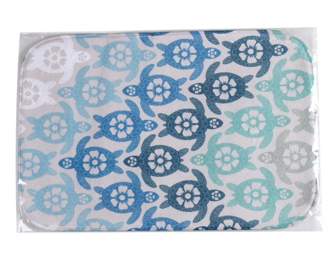 40*60 cm zeeschildpadbadmatten anti-slip tapijten koraal fleece tapijt voor voor badkamer slaapkamer deurmat online