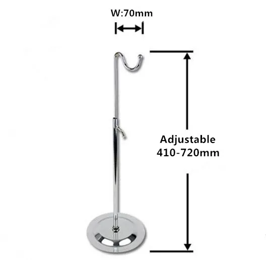 suporte de exibição de bolsas femininas rack de exibição de metal ajustável gancho peruca chapéu bolsa lenço de seda loja de roupas pro161j