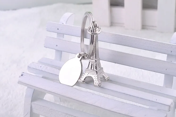 3D Metal Simulation Eiffel Tower -keychain الفرنسي التذكاري الباريس سلسلة مفاتيح السلسلة المفتاح