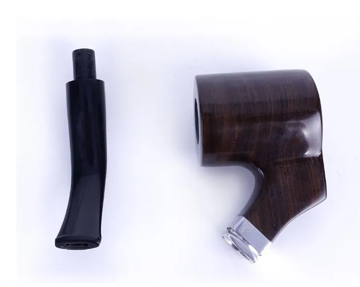 Tubo de martillo en forma de tubo de fondo plano sin flexión Soporte de cigarrillo de filtro de madera maciza desmontable