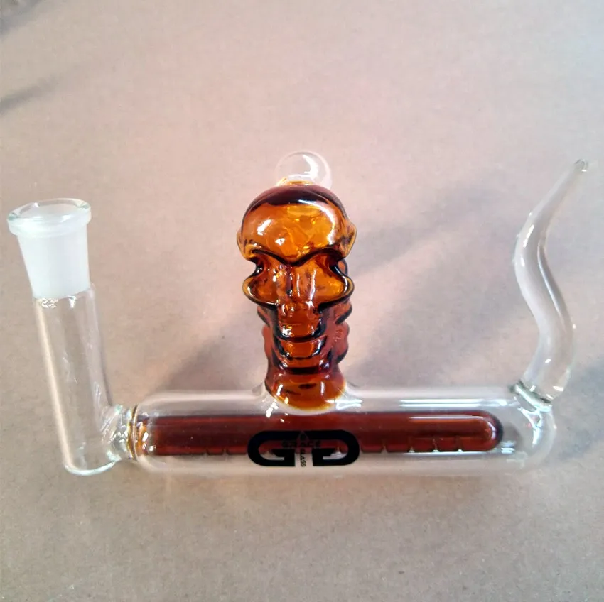 2016 New Grace Skull Glass Water Pipes Ash Catcher Percolators Inline